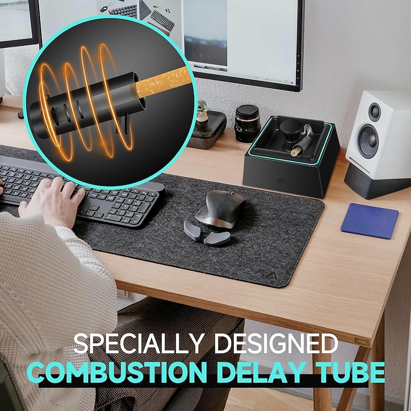 Smokeless Ashtray for Cigarette Smoke Removing Ashtray Indoor USB Rechargeable Air Purifier Ashtray3