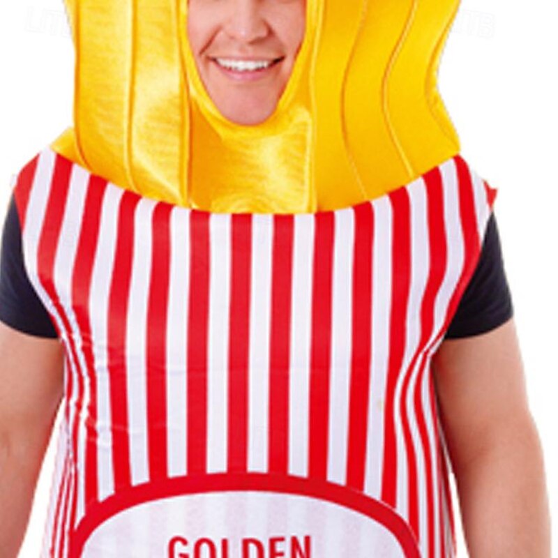 Fries Halloween Cosplay Costume Funny Costumes Carnival Costume Cosplay Adults' Men's Women's Carnival Masquerade Mardi Gras Performance Party Halloween Easy Halloween Costumes Dress Up3