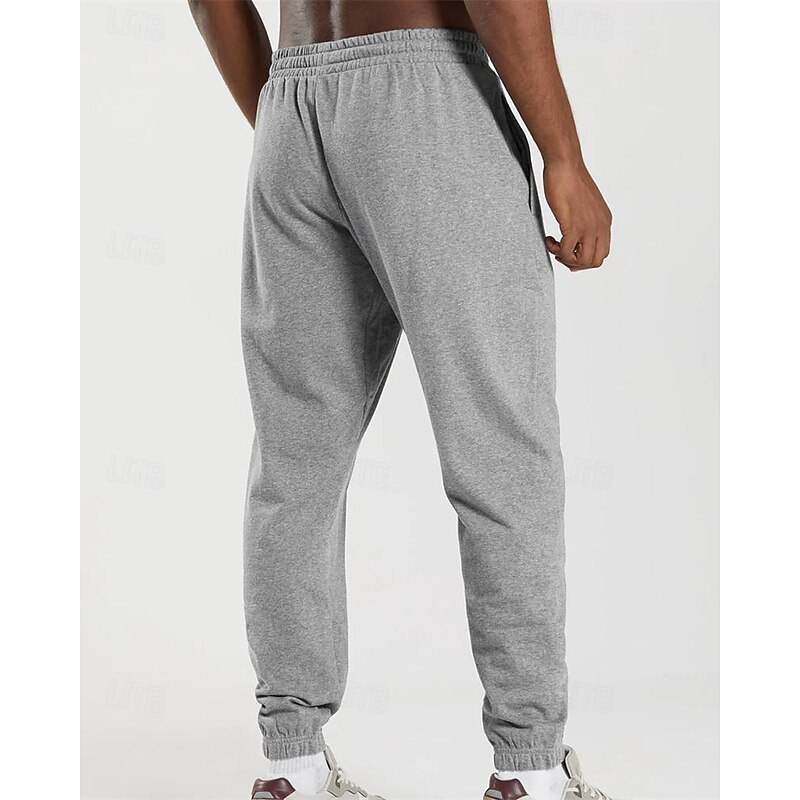 Men's Sweatpants Joggers Trousers Pocket Drawstring Elastic Waist Plain Comfort Sports Outdoor Daily Fashion Casual Black White Micro-elastic4