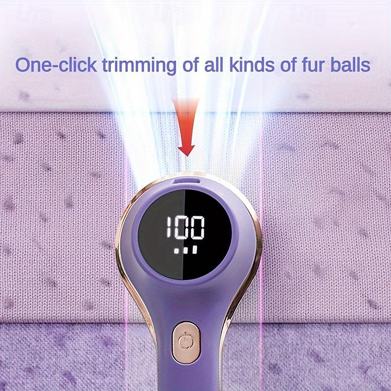 Fabric Shaver Electric Lint Remover Sweater Shaver Power Lint Shaver Fuzz Remover Pilling Remover USB Rechargeable Cleaning Supplies White Purple Green4