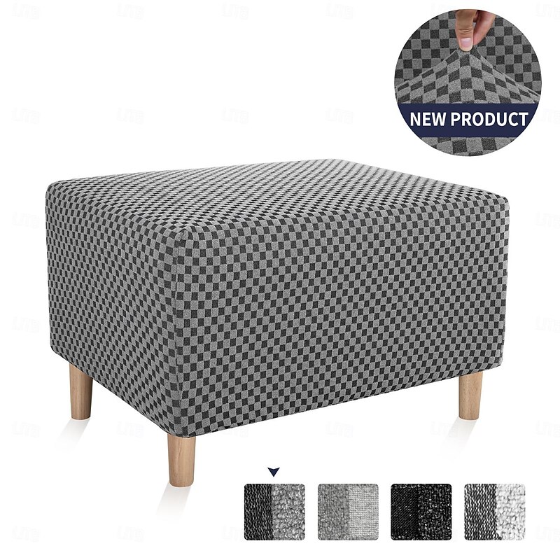 Low Stool Cover Pedal Cover Thickened Elastic Sofa Footrest Full Cover Household Sofa Step Stool Protective Cover3