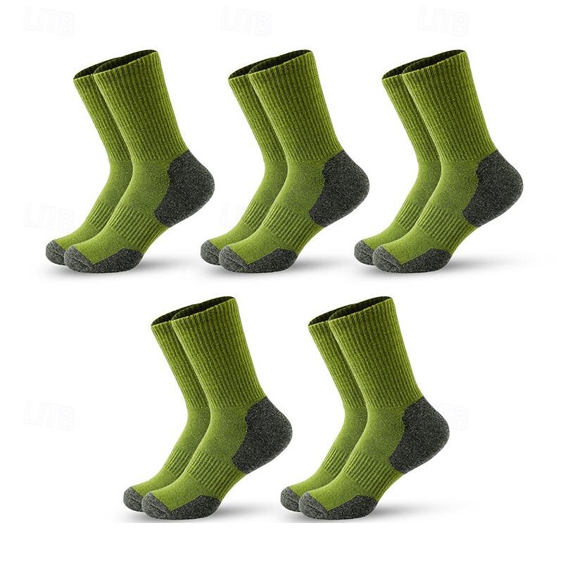 Men's 5 Pairs Multi Packs Socks Sport Socks / Athletic Socks Running Socks Casual Socks Black Yellow Color Color Block Sports & Outdoor Daily Vacation Basic Medium Summer Spring Fashion Casual4