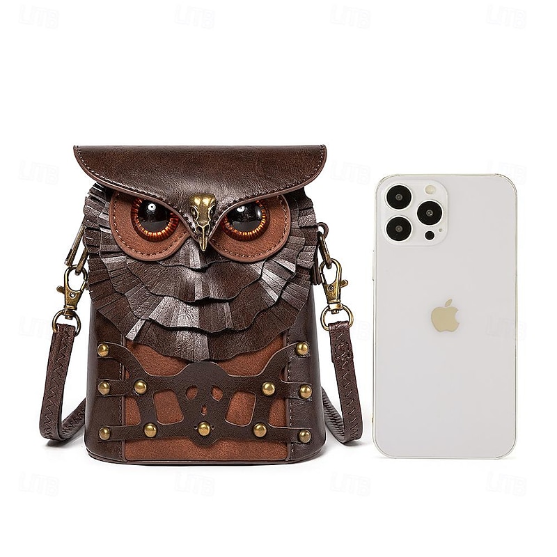 Retro Vintage Steampunk Bag Pouch Cross Body Bag Owl Fancy Dress Men's Women's Halloween Carnival Dailywear Adults Bag3