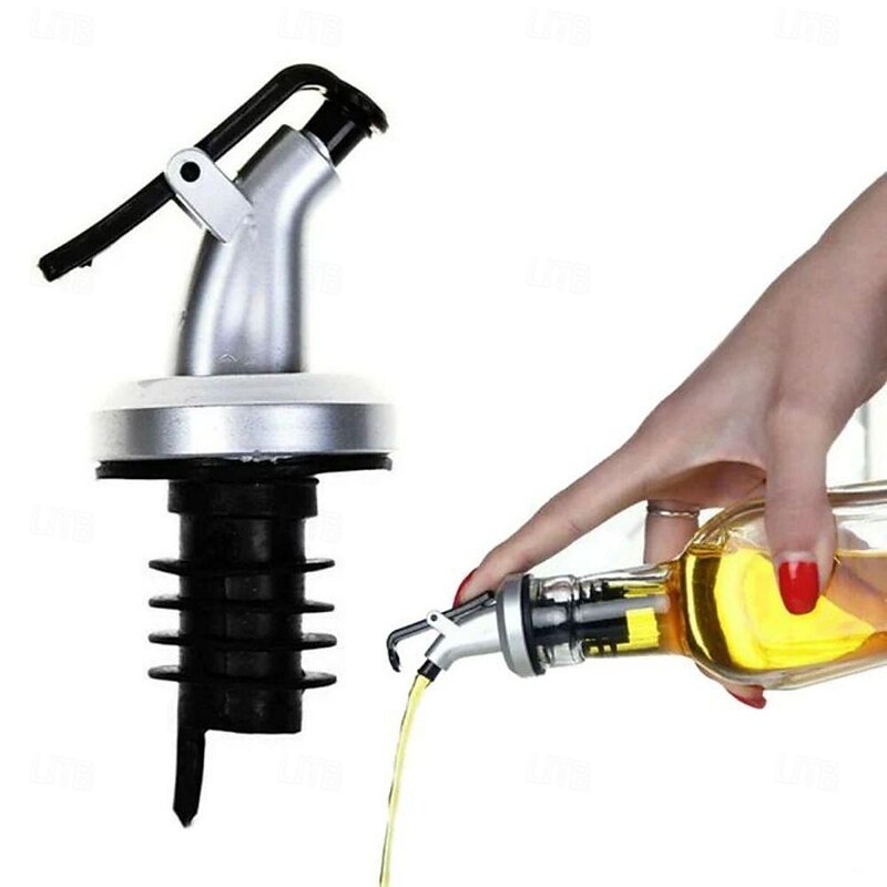 Kitchen Gadgets Seasoning Pourer Spout Set - Leak-Proof Olive Oil Bottle Dispenser with 5 High-Quality Rubber Pour Spouts, Airway Tube, and Funnel for Smooth Pouring, BPA-Free Food Grade Material