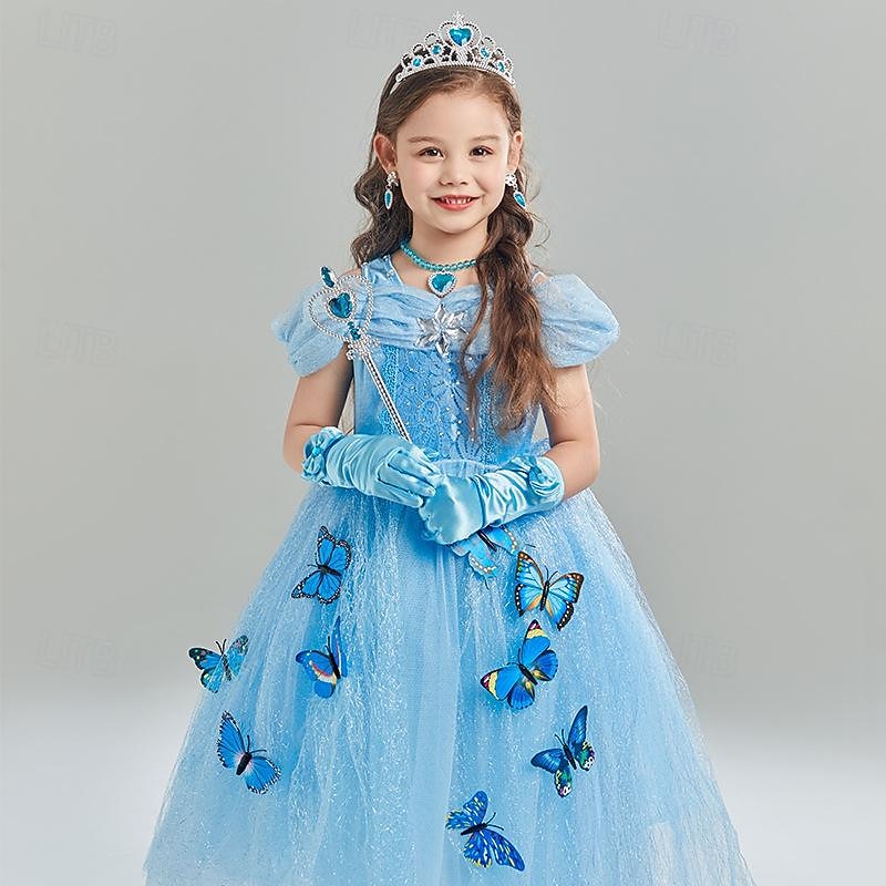 Sleeping Beauty Fairy Tale Aurora Briar Rose Flower Girl Dress Theme Party Costume Tulle Dresses Sweet Lolita Movie Cosplay for Girls' Kids Children's Day New Year Party / Evening