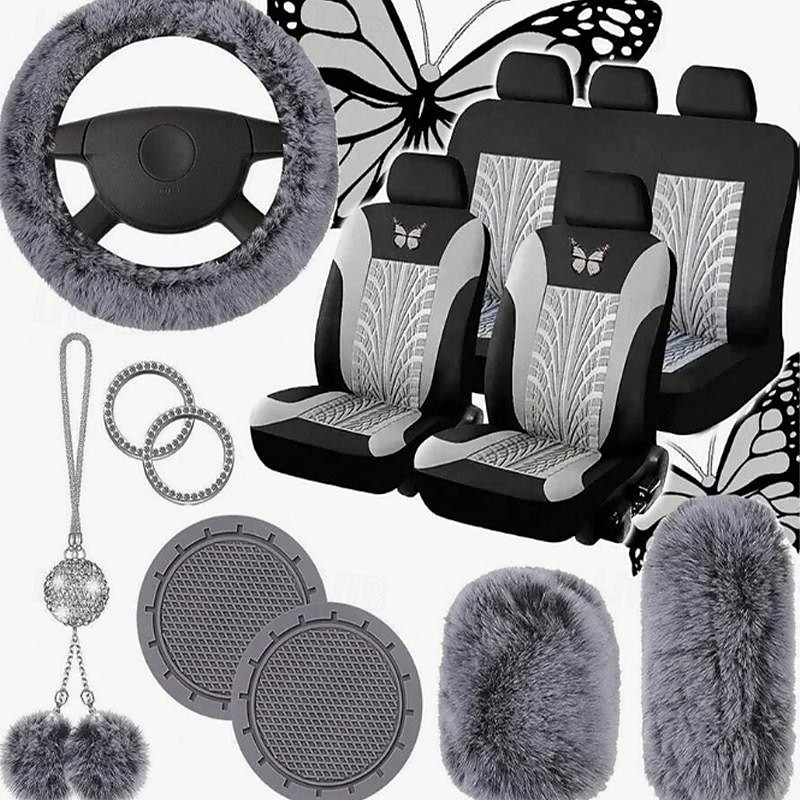 FYAUTOPER 9 PCS Car Seat Cover for Wear-Resistant Comfortable Easy to Install for Car4