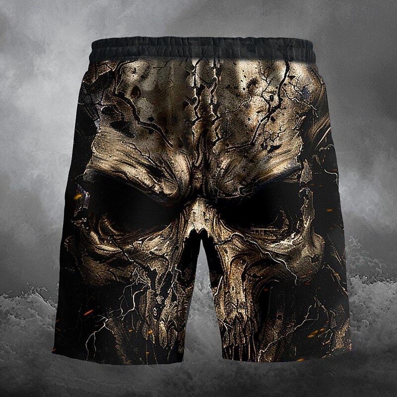 Men's Skull Halloween Costumes Swim Trunks Swim Shorts Board Shorts Mid Waist Fashion Streetwear Designer Casual Daily Holiday Drawstring Pocket Elastic Waist Designer Clothing Apparel2