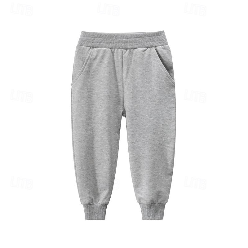 Boys 3D Solid Color Pants Sweatpants Spring Fall Active Basic Kids 4 years+ Outdoor Sport Casual Regular Fit4