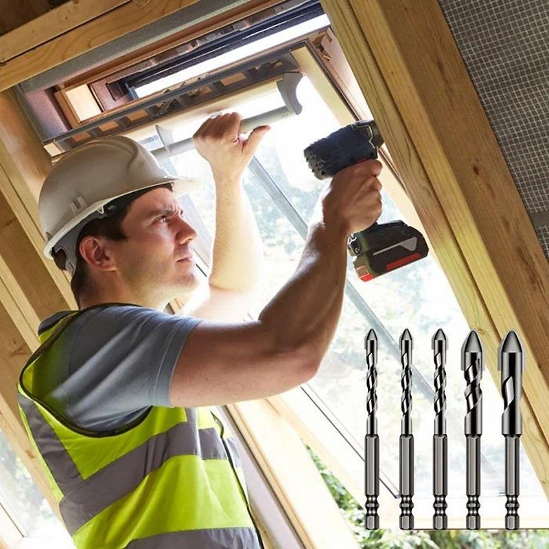 High-Strength Eccentric Twist Drill Bit Set - High-Speed Steel for Wood, Plastic, and Metal - Versatile and Durable Threading Tool - 6mm, 8mm, 10mm, 12mm Sizes Available