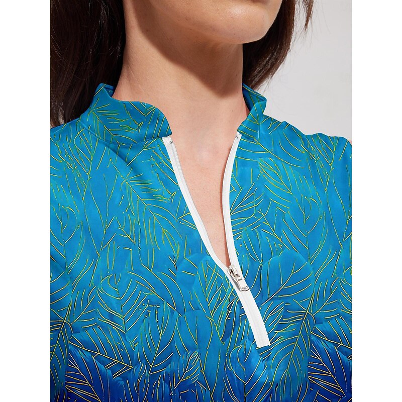 Women's Golf Dress Blue Sleeveless Ladies Golf Attire Clothes Outfits Wear Apparel3