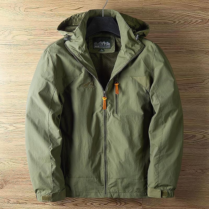 Men's Softshell Jacket Hiking Jacket Outdoor Windproof Water Resistant Hoodie Windbreaker Jacket Camping / Hiking / Caving Traveling Black Army Green Navy Blue Khaki Grey3