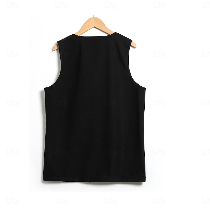 Men's PU leather Tank Full Zip Top Vest Top Undershirt Sleeveless Shirt Plain Crewneck Outdoor Going out Sleeveless Fashion Designer Muscle Top3