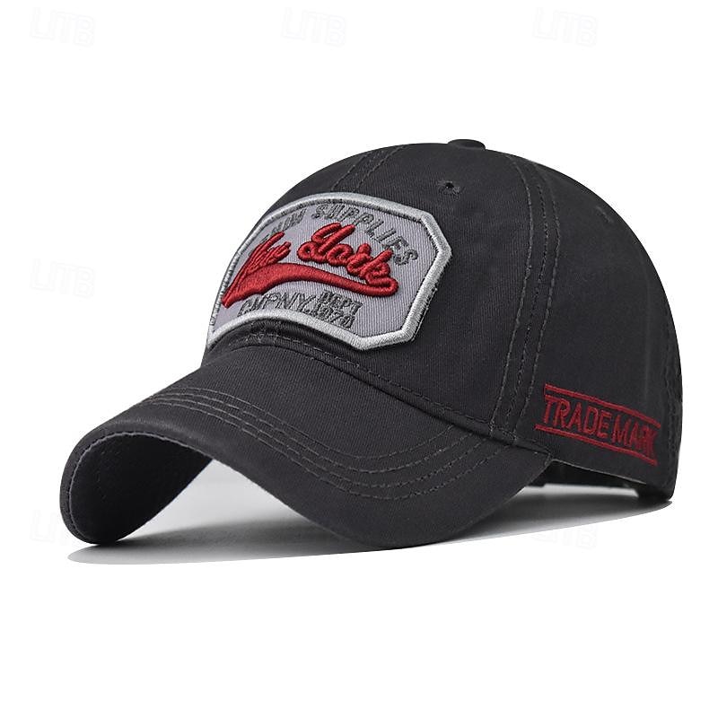 Men's Baseball Cap Sun Hat Trucker Hat Black Yellow Cotton Embroidered Fashion Casual Street Daily Letter Adjustable Sunscreen Breathable3