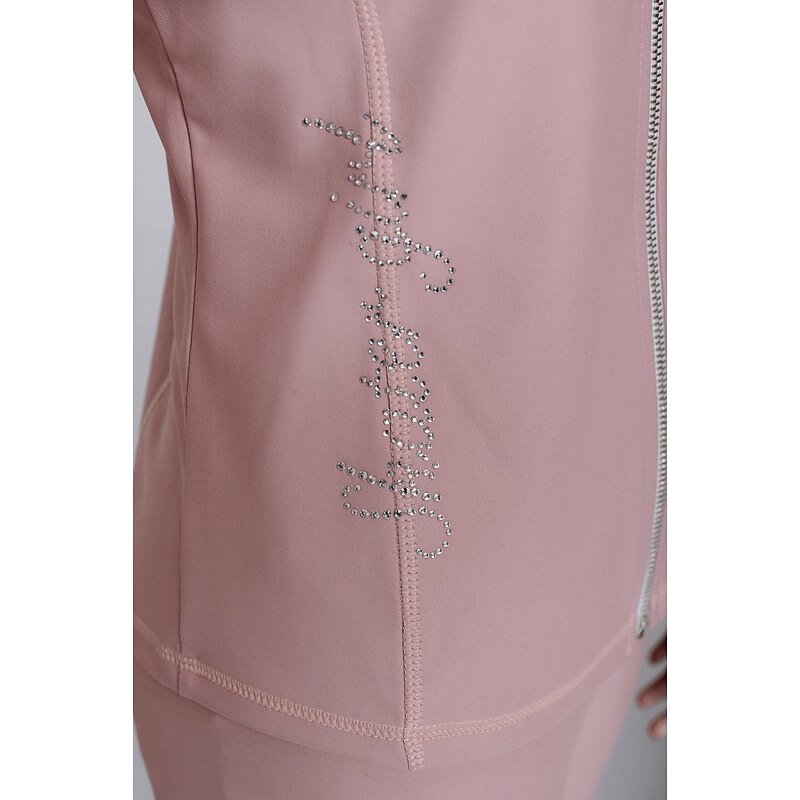 Figure Skating Fleece Jacket Figure Skating Pants Figure Skating Jacket with Pants Women's Girls' Ice Skating Jacket Tights Outfits Pink Purple Patchwork Thumbhole Spandex Stretchy Training Practice4