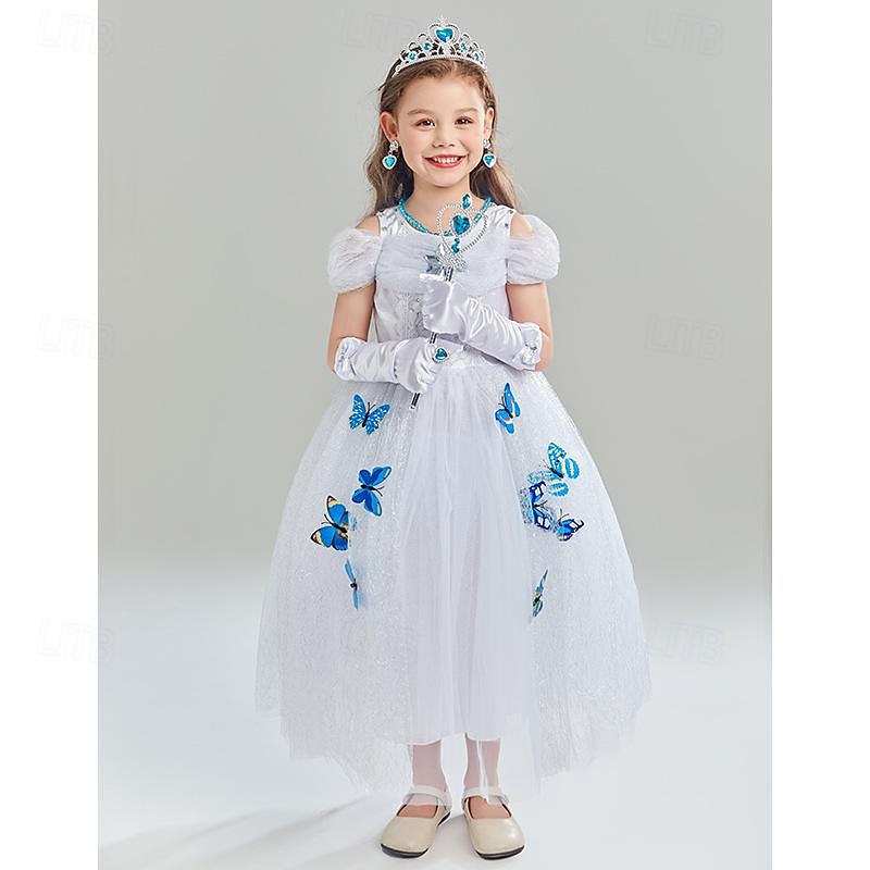 Fairy Tale Princess Cinderella Theme Party Costume Tulle Dresses Accessories Set Movie Cosplay for Girls' Kids Carnival Children's Day Party / Evening