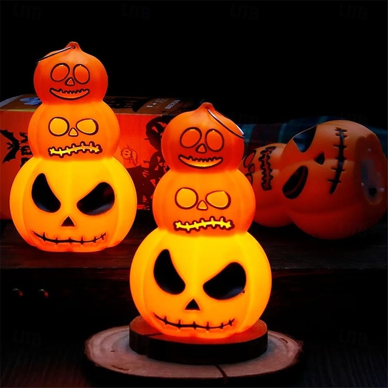 Halloween Decorations Light Up Pumpkin Lantern Jack O Lantern Night Light Outdoor for Halloween Festival Party Decorative Lights 1pc