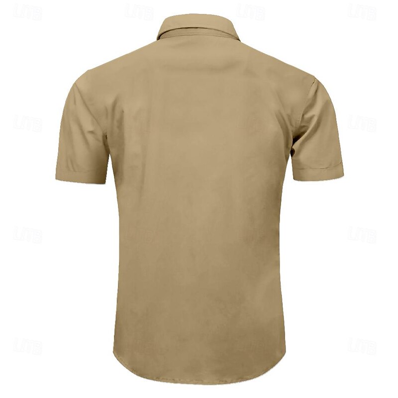 Men's Southwestern Print Shirt Western Shirt Cowboy Shirt Short Sleeve Western Style Outdoor Summer Spring Shirt Collar Black Khaki3