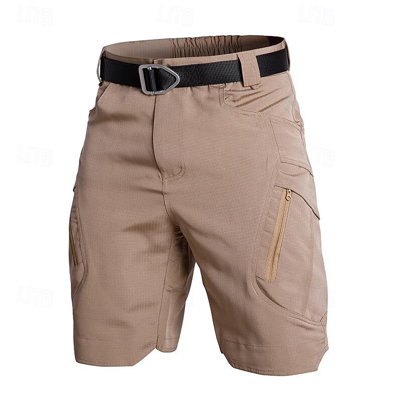 Men's Cargo Shorts Hiking Shorts Tactical Shorts Military Summer Outdoor Regular Fit Waterproof Quick Dry Breathable Shorts Dark Khaki Black Hunting Climbing Camping / Hiking / Caving S M L XL XXL2