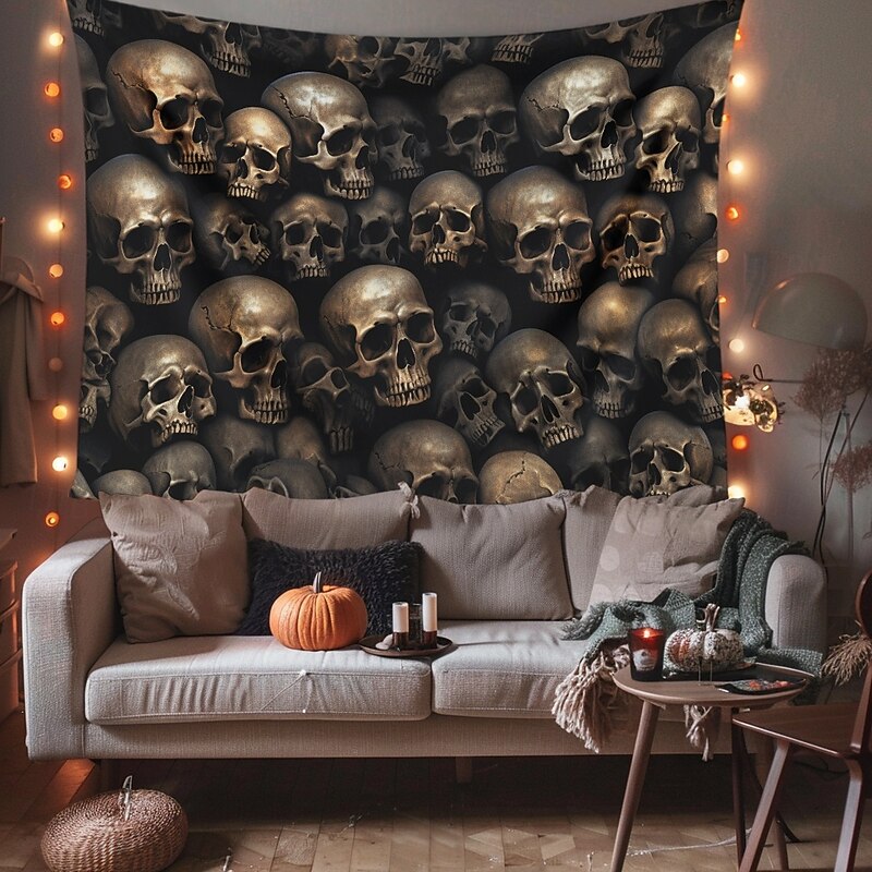 Skulls Tree Hanging Tapestry Wall Art Large Tapestry Mural Decor Photograph Backdrop Blanket Curtain Home Bedroom Living Room Decoration2