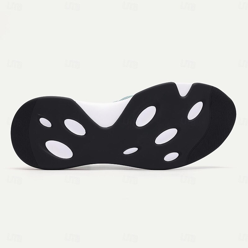 Men's Lightweight Breathable Knit Sneakers - Mint Green Athletic Running Shoes 6