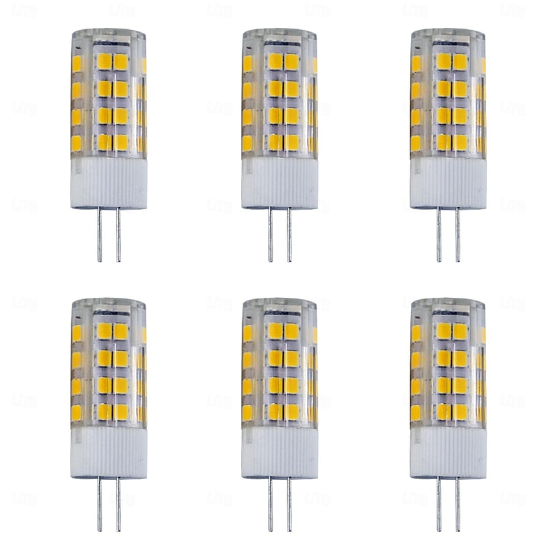 6pcs G4 LED Bi-pin Lights 240Lumens 5W 52LED Beads SMD 2835 Warm White White 220V