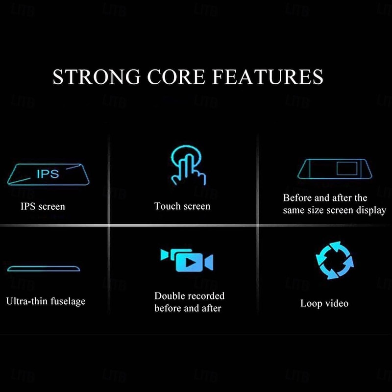 L1039 1080p New Design / HD / with Rear Camera Car DVR 170 Degree Wide Angle 3 inch IPS Dash Cam with WIFI / Night Vision / G-Sensor 4 infrared LEDs Car Recorder4