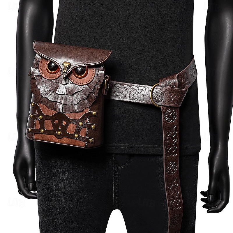 Retro Vintage Steampunk Bag Pouch Cross Body Bag Owl Fancy Dress Men's Women's Halloween Carnival Dailywear Adults Bag4