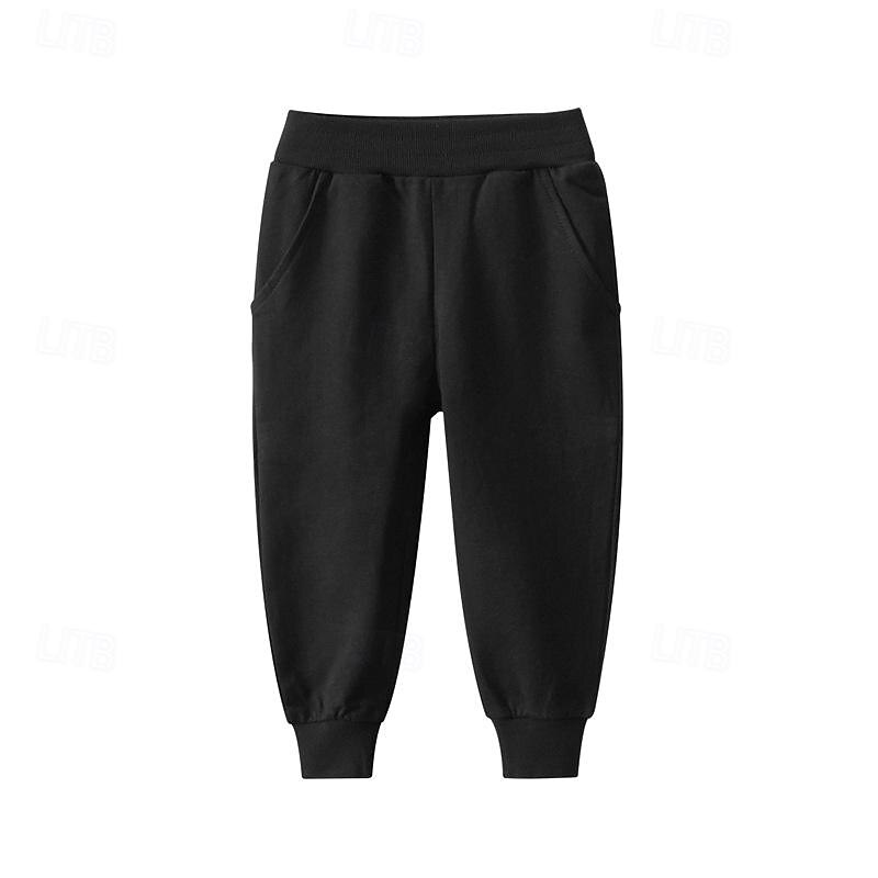 Boys 3D Solid Color Pants Sweatpants Spring Fall Active Basic Kids 4 years+ Outdoor Sport Casual Regular Fit3