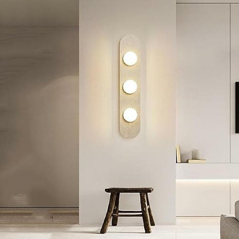 LED Indoor Wall Lights Warm White 1-Light Creative Natural Yellow Travertine Retro Wabi-sabi Wind Art Ambient Lighting Simple Living Room Bedroom 110-240V3