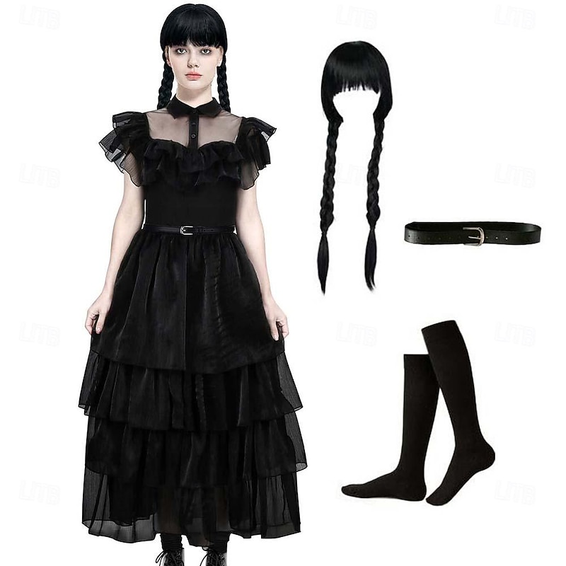 Gothic Horror Dark Academia Dress Masquerade Cosplay Movie Cosplay for Women's Girls' Adults' Carnival Masquerade