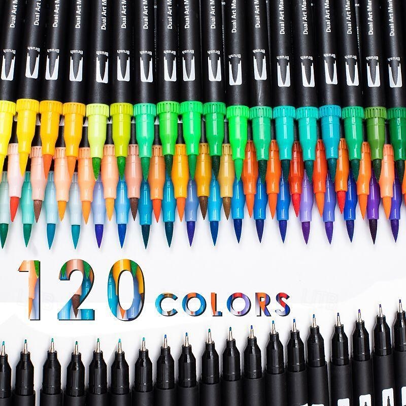 Drawing Markers Pens Calligraphy Pens Brush Markers for Student Coloring Books Calligraphy Drawing Sketching2