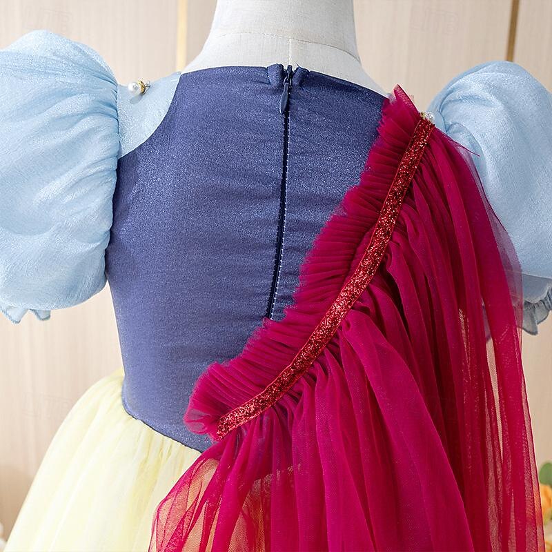 Fairy Tale Snow White Princess Flower Girl Dress Theme Party Costume Tulle Dresses Sweet Lolita Movie Cosplay for Girls' Kids Carnival Children's Day Party / Evening4
