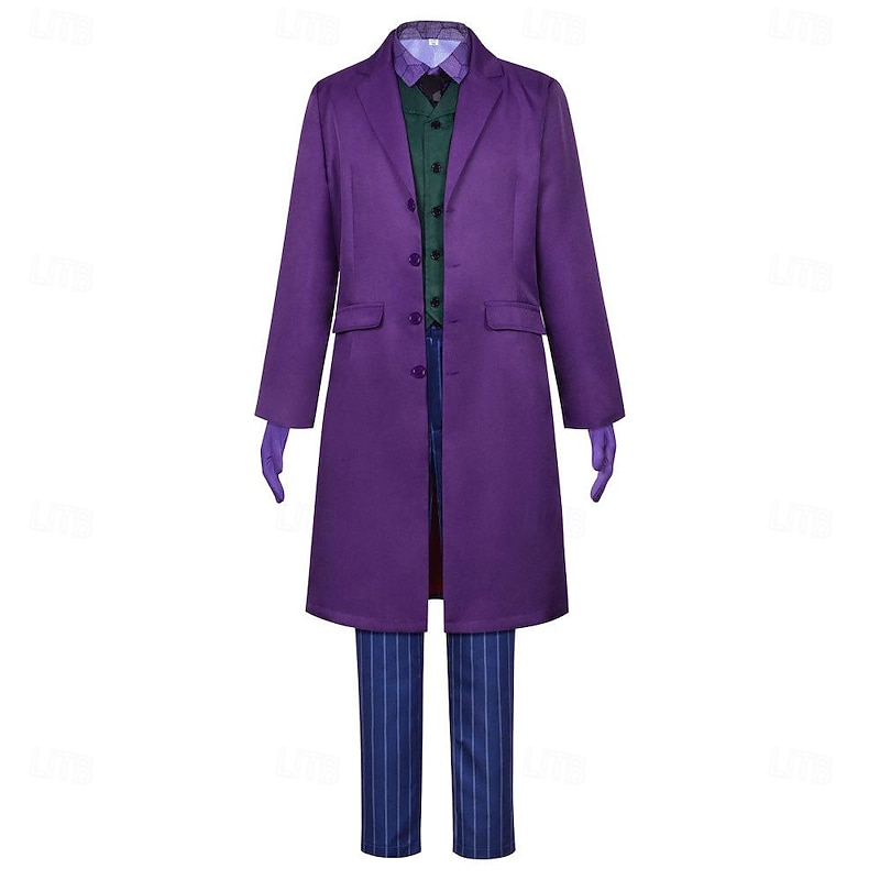 Joker Joker Clown Cosplay Costume Suits & Blazers Fancy Dress Costume Party Movie Cosplay for Men's Adults' Halloween Carnival Performance Party2
