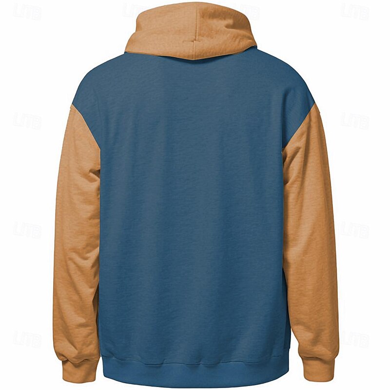 Men's Bandana Print Hoodie Hoodies Sweatshirt Fashion Cowboy Long Sleeve Crew Neck Blue Brown Fall Winter Designer2