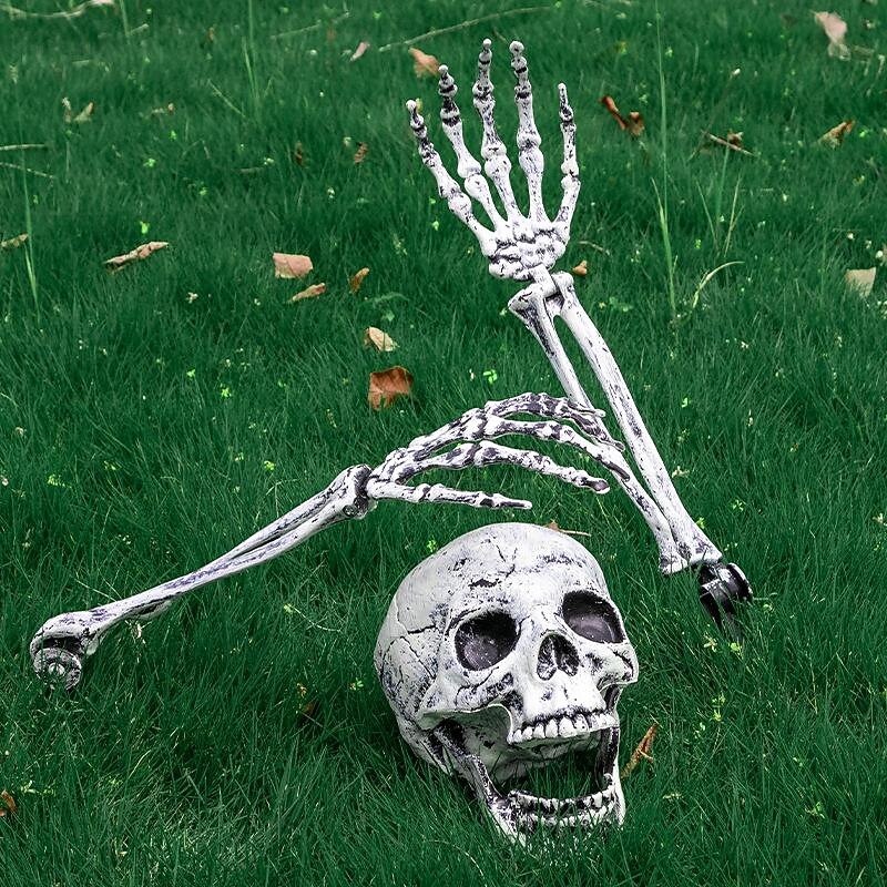 Realistic Skeleton Stakes Halloween Decorations for Lawn Stakes Garden Halloween Skeleton Decoration3