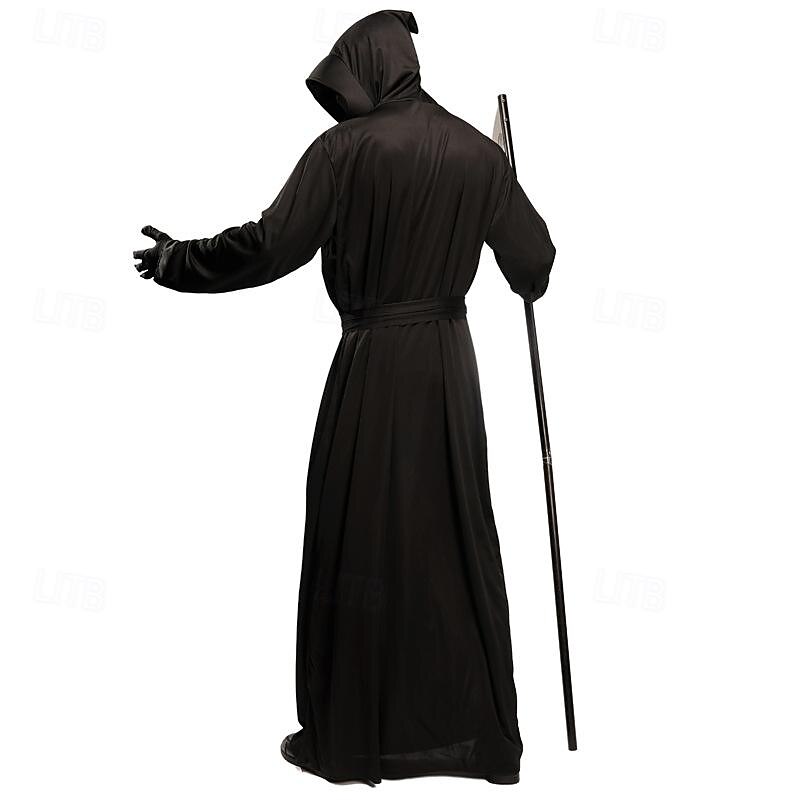 Grim Reaper Cape Cosplay Costume Cloak Adults' Men's Scary Costume Performance Halloween Masquerade Carnival Masquerade Mardi Gras Easy Carnival Costume3