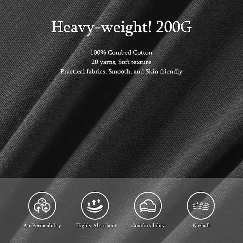 Men's 100% Cotton Fashion Outdoor Casual  T shirt Tee Tee Top Street Casual Daily T shirt Dark Gray Short Sleeve Crew Neck Shirt Spring & Summer Clothing Apparel2