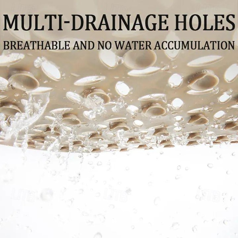 Shower Non Slip Mat, Square Bathtub Mat with Suction Cups & Drain Holes, Rubber Shower Stall Mat, Suspensible Safety Bath Shower Mats4