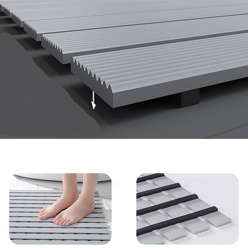 Bathtub Mat Anti-Slip Shower Foot Mat Waterproof and Anti-Fall for Shower Room and Toilet Household Use Non-Slip Quick Drying Perfect for Bathroom Safety and Comfort Easy to Clean4