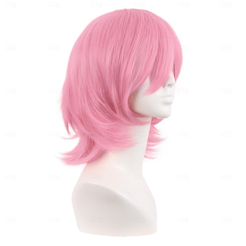 Short Cosplay Wolf Tail Synthetic Side Bangs Party Wig Halloween Cosplay Party Wigs3