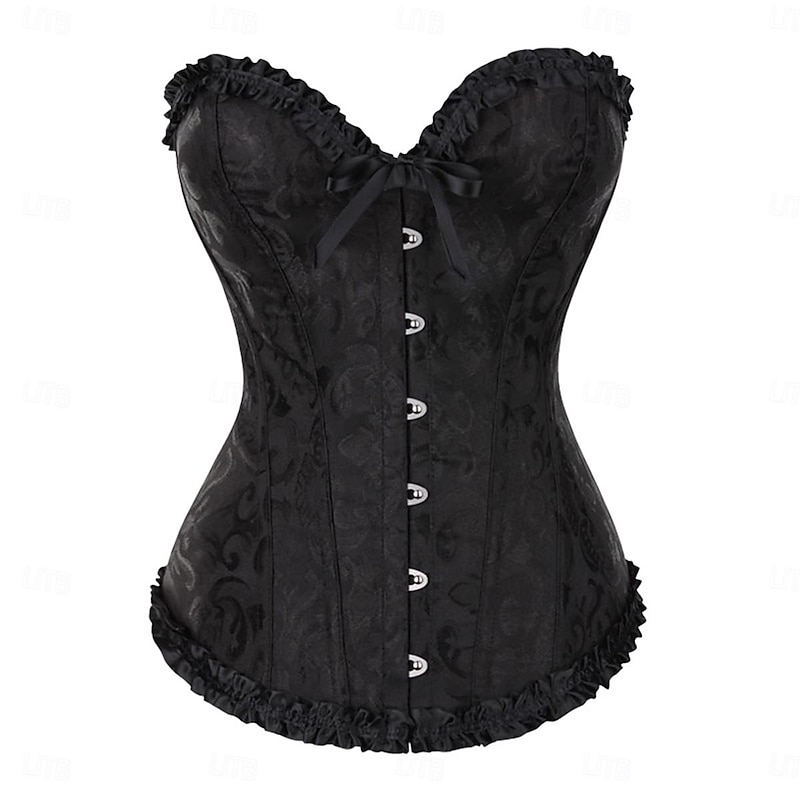 Women's Shapewear Pure Color Corsets Punk & Gothic Carnival Date Club Lace Breathable Bandeau Short Sleeve Summer Spring Home Outfits2