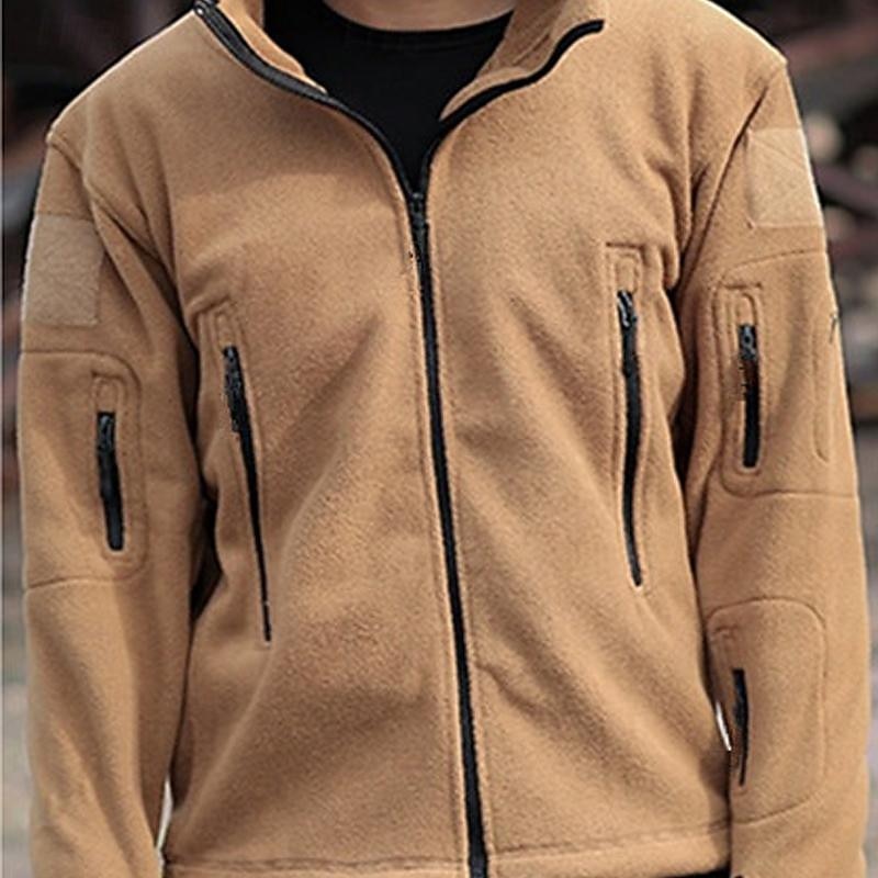 Men's Hiking Fleece Jacket Cotton Winter Outdoor Soft Comfortable Warm Warm Tactical Jacket Sport Fleece Hooded Jacket Winter Adventure Jacket Full Zip Climbing Camping / Hiking / Caving Traveling2