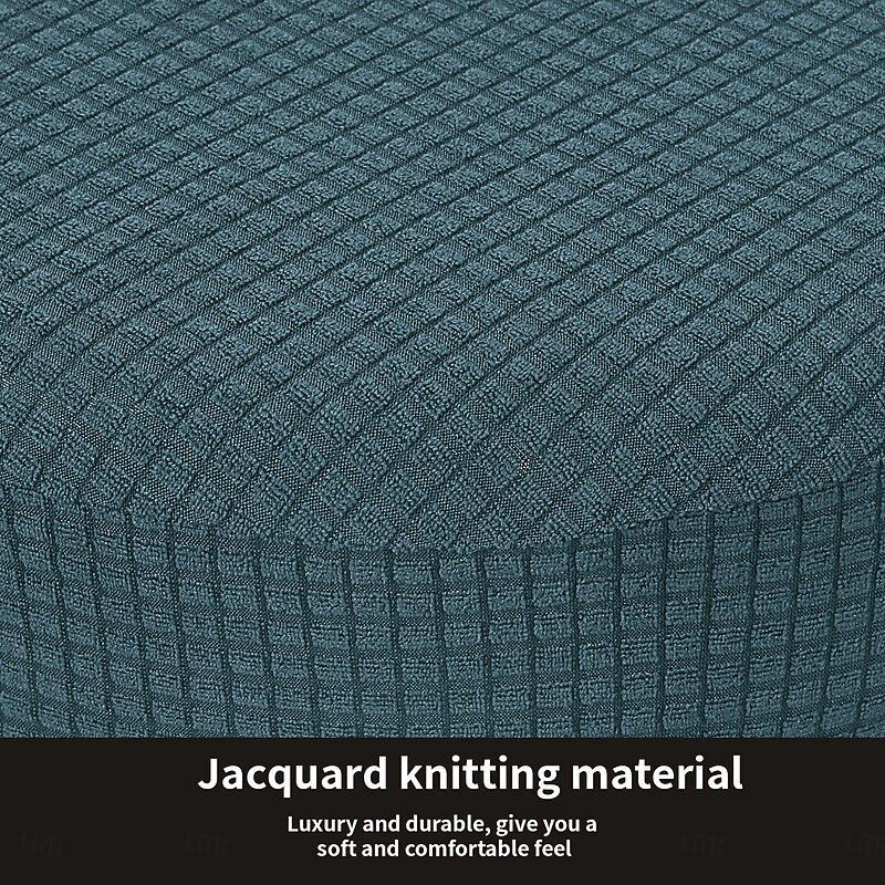 Water Resistant Plaid Universal Round Stool Cover - Bar Round Swivel Chair Cover - Barstool Seat Cover - Durable and Stretchable - Perfect for Protecting and Refreshing Bar Stools4