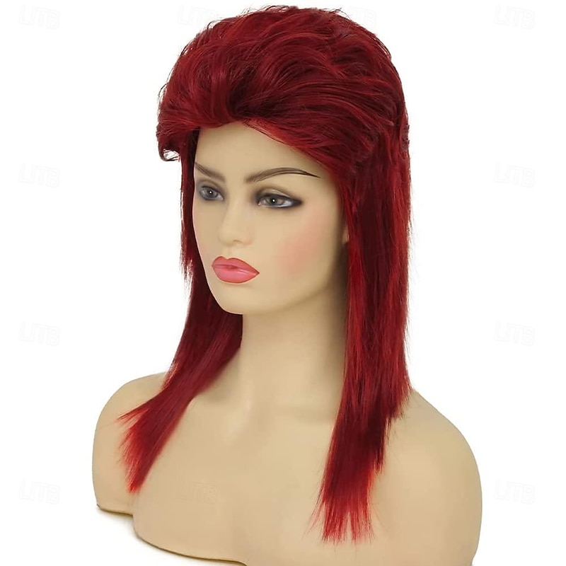 Wig for Women Shoulder Length Straight Natural Layered Hair 70s 80s Rock Costume Wigs Halloween Cosplay Party Wigs3
