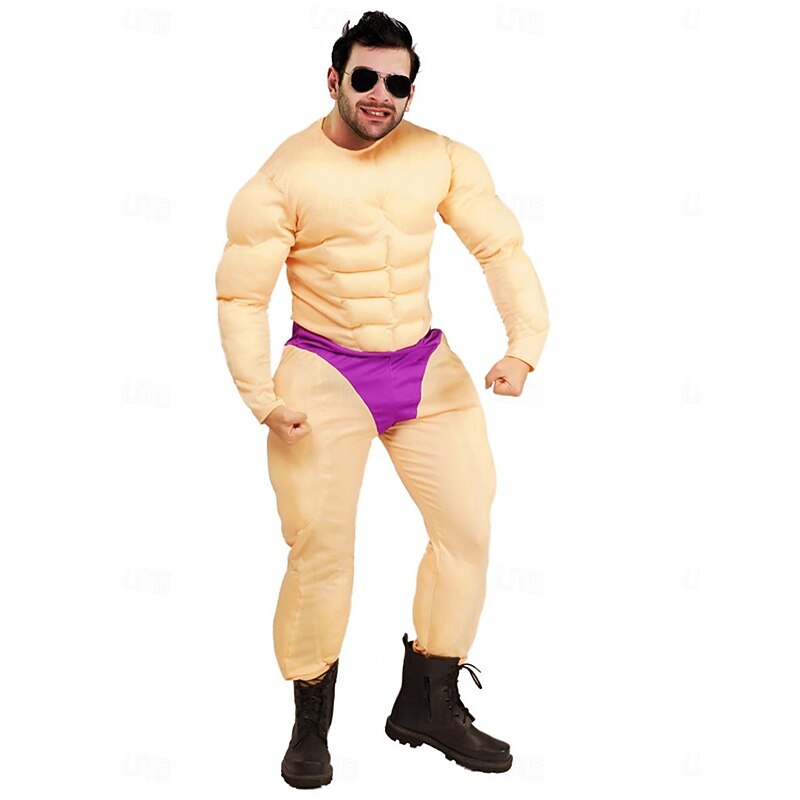 Funny Muscular Man Halloween Cosplay Costume Funny Costumes Carnival Costume Cosplay Kid's Adults' Men's Women's Boys' Carnival Masquerade Mardi Gras Performance Party Halloween Easy Halloween2