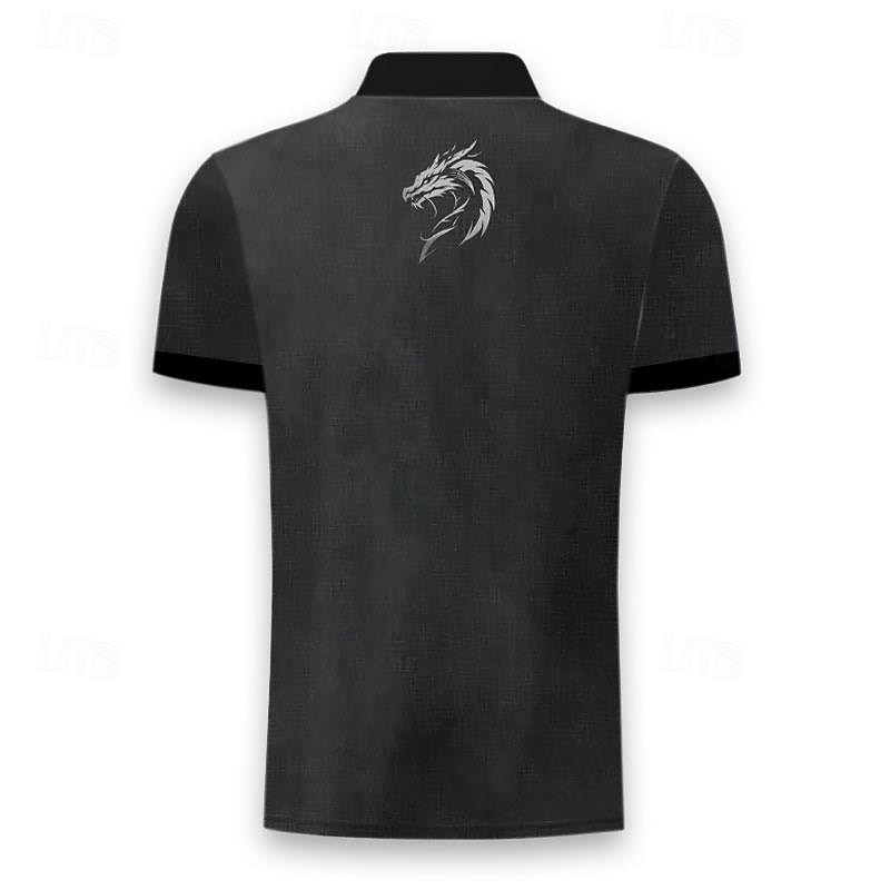 Day of the Dead Men's Skull Polo Shirts Golf Shirt Short Sleeve Polo Shirts Collared Shirts Horror Streetwear Festival Wear Party Outfits 3D Print Buttons Summer Spring Black2