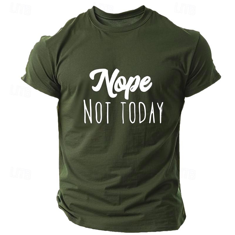 Men's Short Sleeve T-Shirt - Funny Sarcastic 'Nope Not Today' Lifestyle Graphic Tee2