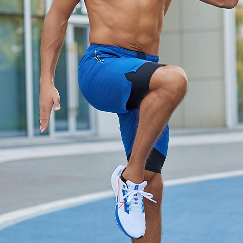 Men's Running Shorts Gym Shorts Sweat Shorts Pocket Drawstring 2 in 1 Elastic Waistband Shorts Outdoor Sports & Outdoor Athletic Quick Dry Soft Marathon Running Workout Tailored Fit Sportswear2