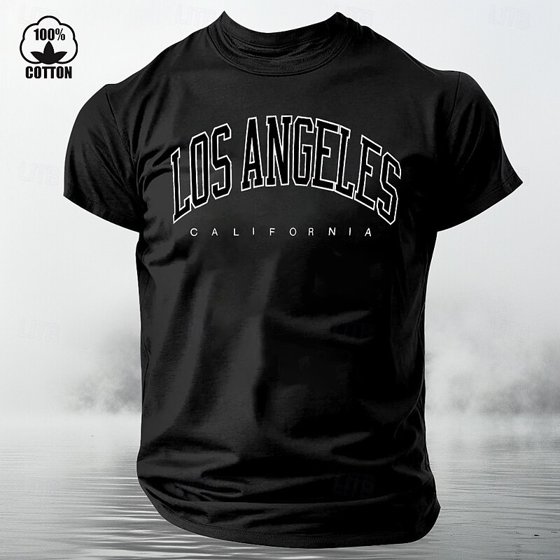 Men's Los Angeles California Graphic T-Shirt - 100% Cotton Short Sleeve