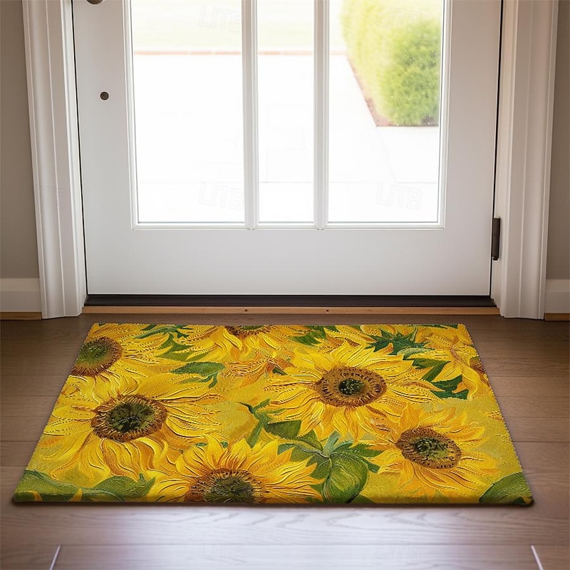 Autumn Sunflowers Doormat Kitchen Mat Floor Mat Non-Slip Area Rug Oil Proof Rug Indoor Outdoor Mat Bedroom Decor Bathroom Mat Entrance Rug4